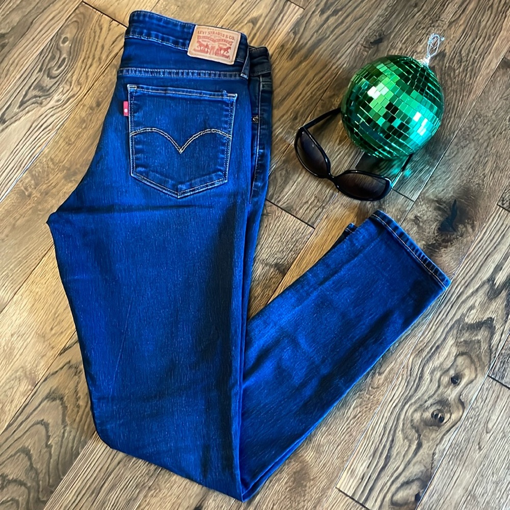 Levi's Women's Dark Blue 711 Skinny Jeans